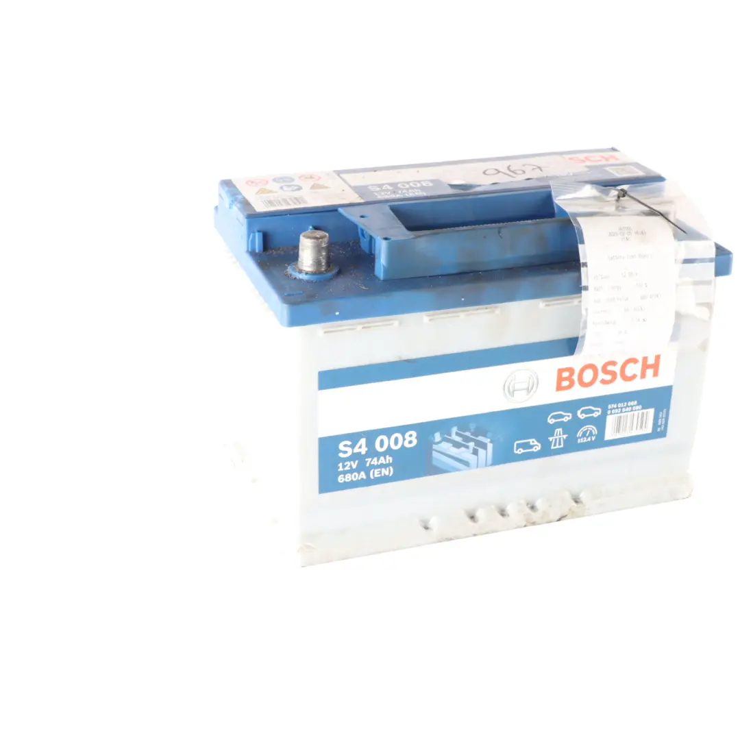  Bosch S4 008 Accumulator Battery 74Ah 680A 12V - SKU BOSCH-74AH - Part number Bosch S4 008 74Ah Accumulator