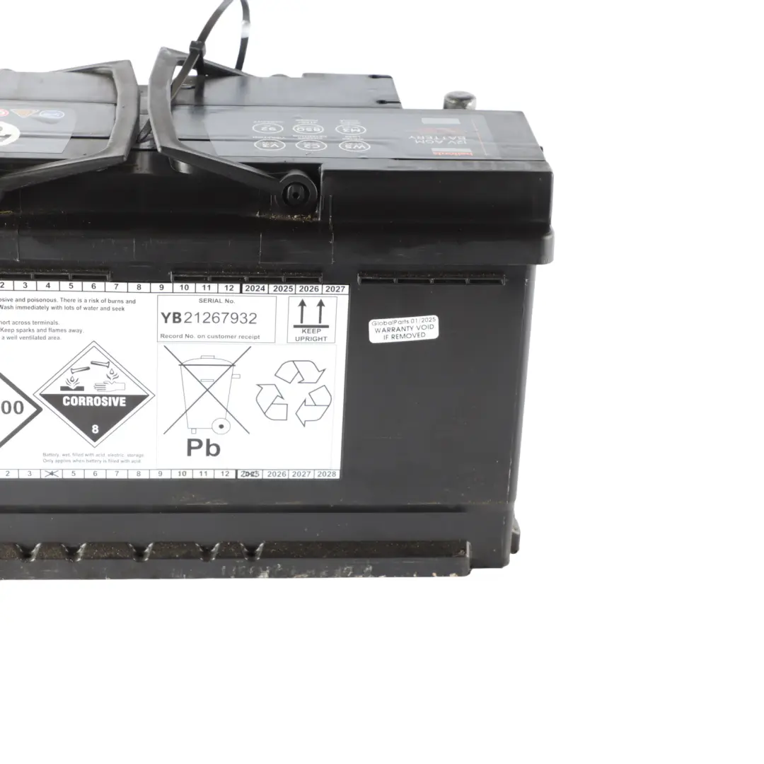  Halfords Advanced AGM 019 Start Stop Car Battery 12V 92Ah 850A - SKU HALFORDS-AGM-92AH - Part number HALFORDS-AGM-92AH