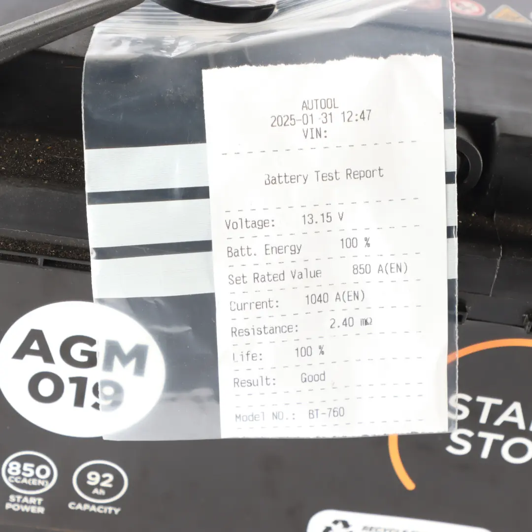  Halfords Advanced AGM 019 Start Stop Car Battery 12V 92Ah 850A - SKU HALFORDS-AGM-92AH - Part number HALFORDS-AGM-92AH