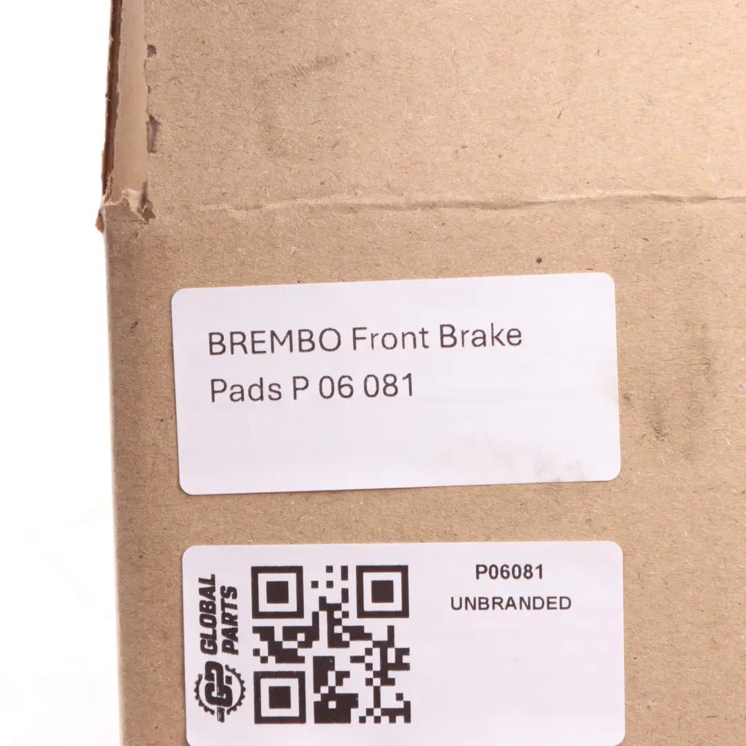 Brembo Front Axle Brake Pads Set Kit to BMW E60 E90 E91 with Part number P06081 BMW E60 E90 E91 Brembo Front Axle Brake Pads Set Kit - SKU P06081 - Part number P06081