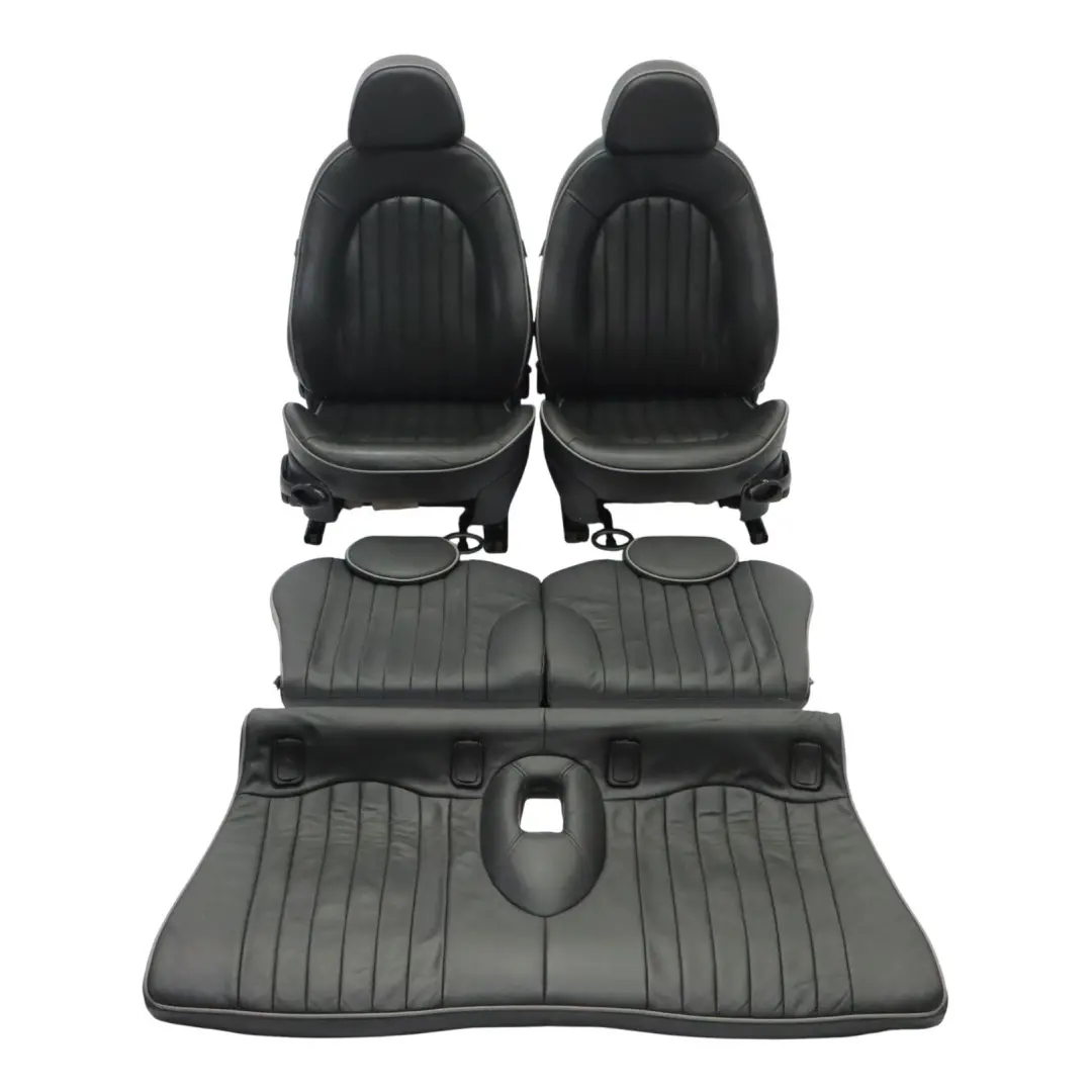 Leather Seats Mini R50 English Park Lane Panther Black Front Rear Seat to with Part number 6971124 Leather Seats Mini R50 English Park Lane Panther Black Front Rear Seat - SKU R50-ENGLISH-LEATHER-SEATS-LNPN - Part number 6971124