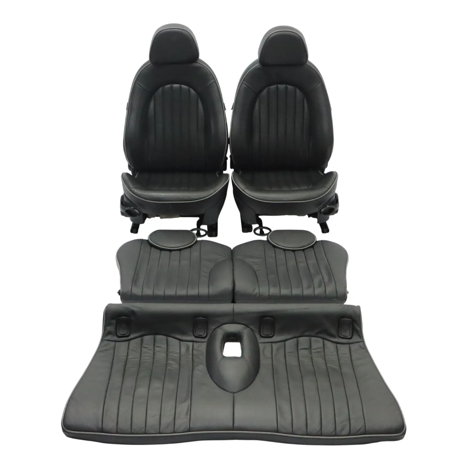 Leather Seats Mini R50 English Park Lane Panther Black Front Rear Seat