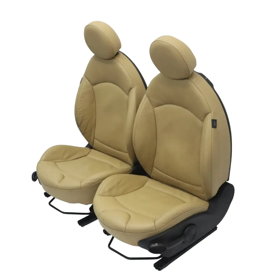 Mini Cooper Sport Siege interieur en cuir beige avant et arriere - SKU R56-SPORTS-FULL-LEATHER-BEIGE-SEATS - Numéro de pièce R56