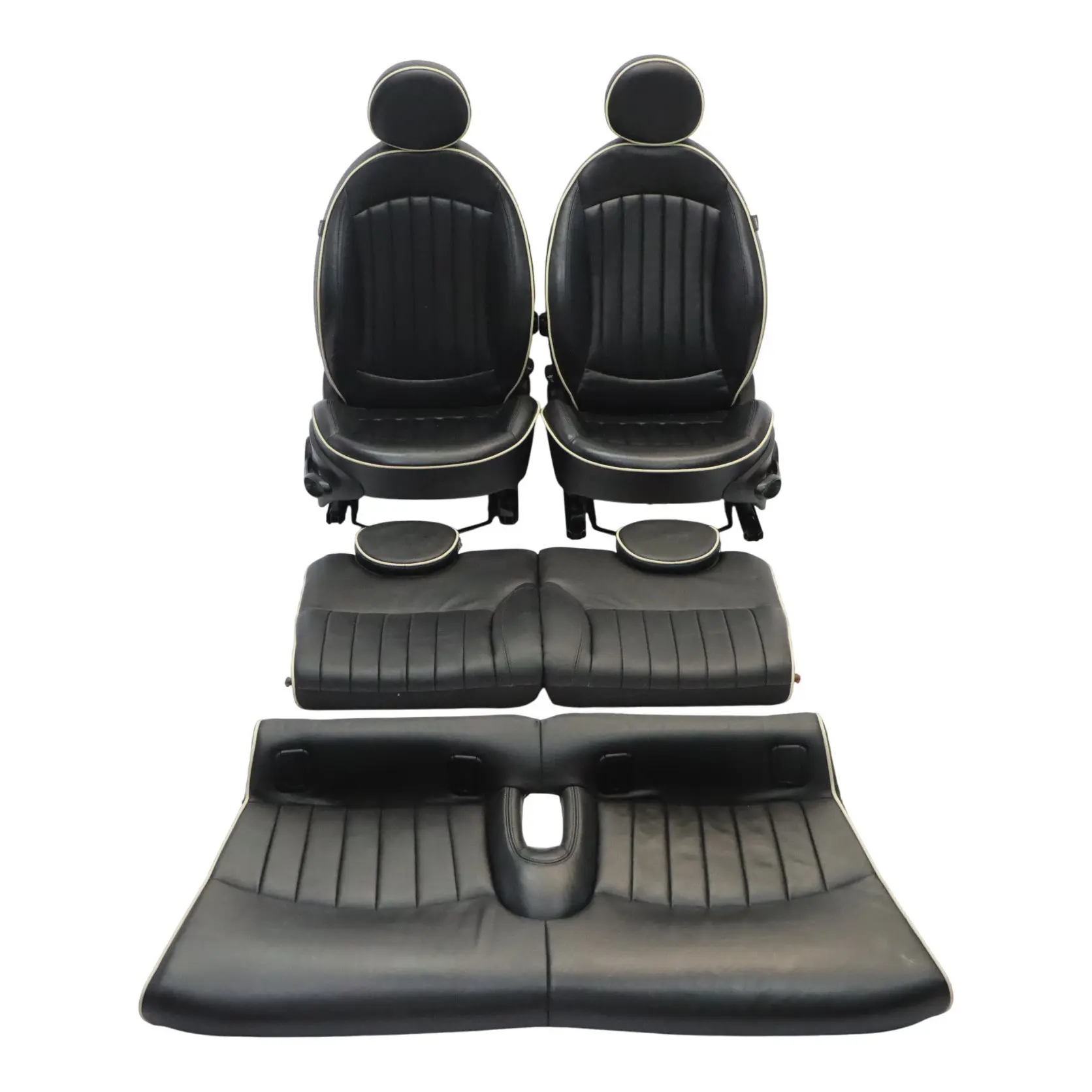 Sièges cuir Mini Cooper One R57 Chauffants Convertible Sport Lounge Noir Set