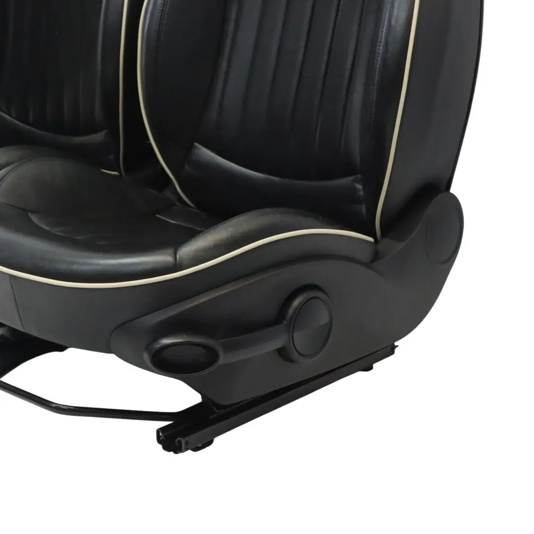 Leather Seats Mini Cooper One R57 Heated Convertible Sport Lounge Black Seat Set to with Part number R57 Seats Sport Black Leather Lounge (T9E1) Leather Seats Mini Cooper One R57 Heated Convertible Sport Lounge Black Seat Set - SKU R57-Seats-Sport-Black-Leather-Lounge-(T9E1) - Part number R57 Seats Sport Black Leather Lounge (T9E1)