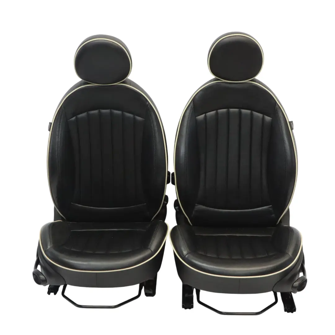  Leather Seats Mini Cooper One R57 Heated Convertible Sport Lounge Black Seat Set - SKU R57-Seats-Sport-Black-Leather-Lounge-(T9E1) - Part number R57 Seats Sport Black Leather Lounge (T9E1)