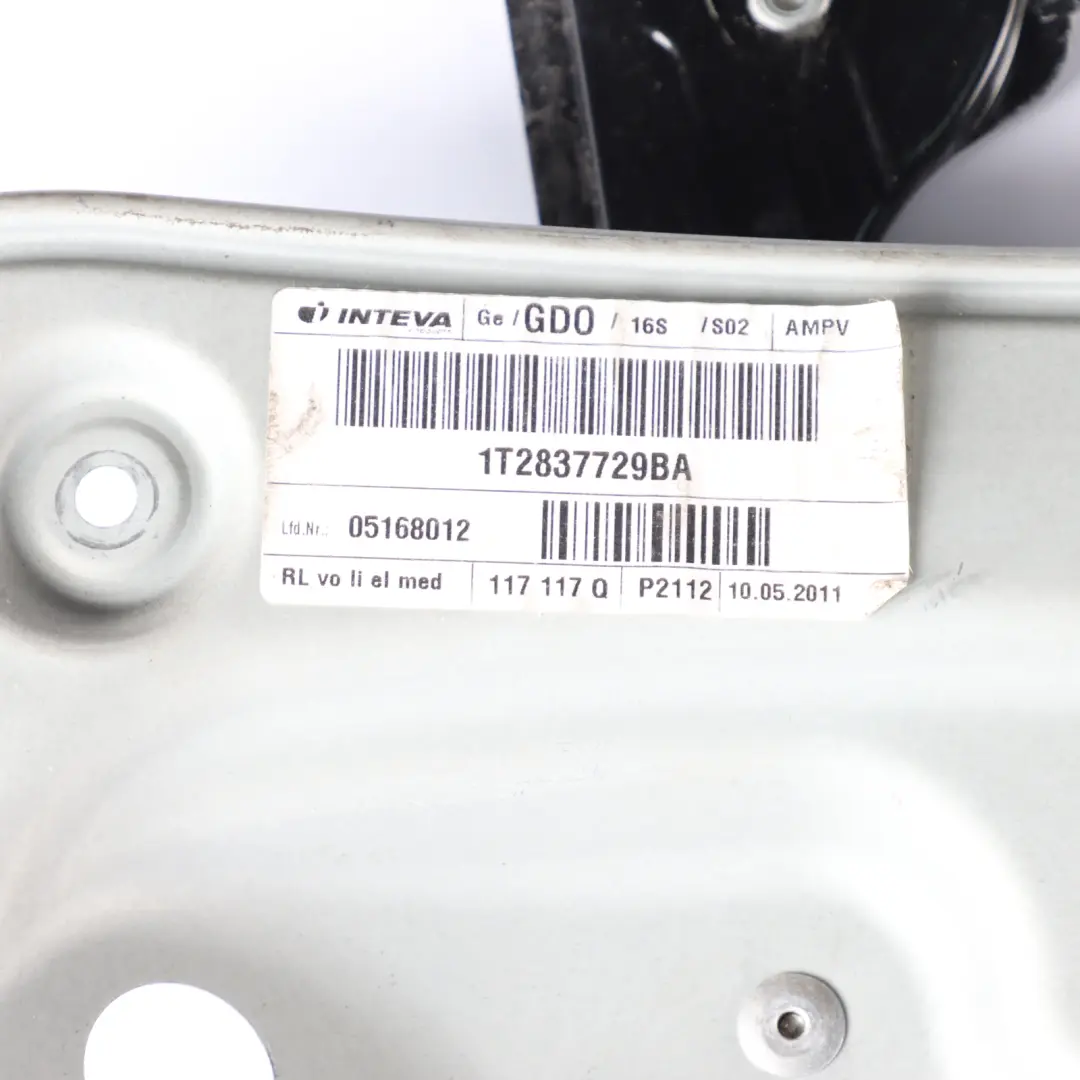 Volkswagen VW Touran 1T Window Lifter Regulator Front Left N/S - SKU RHD-1T2837461B - Part number 1T2837461B