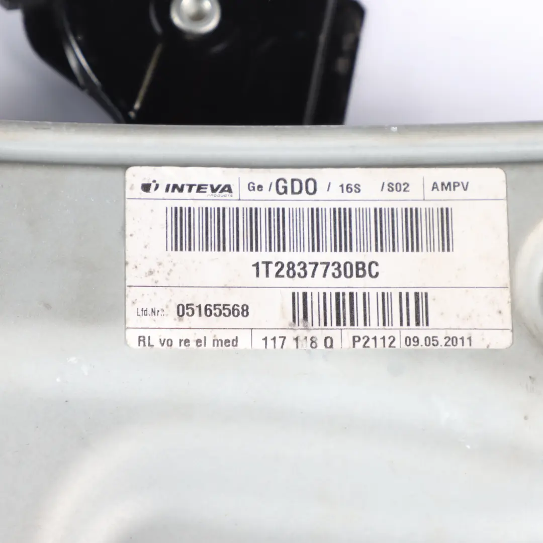 Volkswagen VW Touran 1T Window Lifter Regulator Front Right O/S - SKU RHD-1T2837462B - Part number 1T2837462B