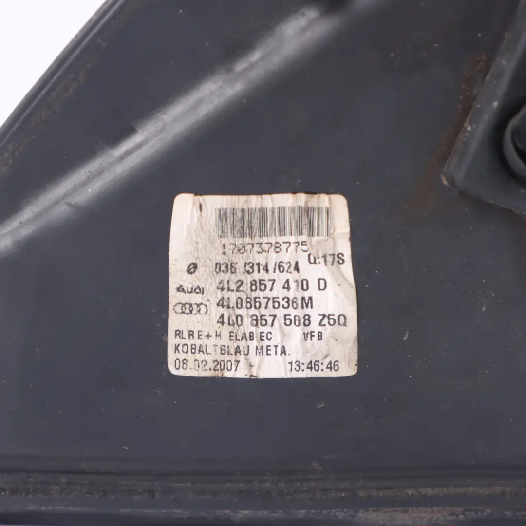 Front Mirror Wing Door Electric Power Right O/S Cobalt Blue - Z5Q to Audi Q7 4L with Part number 4L2857410R-CBM Audi Q7 4L Front Mirror Wing Door Electric Power Right O/S Cobalt Blue - Z5Q - SKU RHD-4L2857410R-CBM - Part number 4L2857410R-CBM