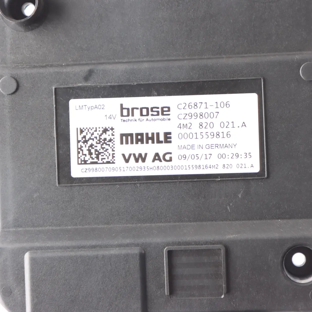 Heater Blower Audi A4 A5 F5 Q5 FY B9 Motor Fan Module to with Part number 4M2820021 Heater Blower Audi A4 A5 F5 Q5 FY B9 Motor Fan Module - SKU RHD-4M2820021-1 - Part number 4M2820021