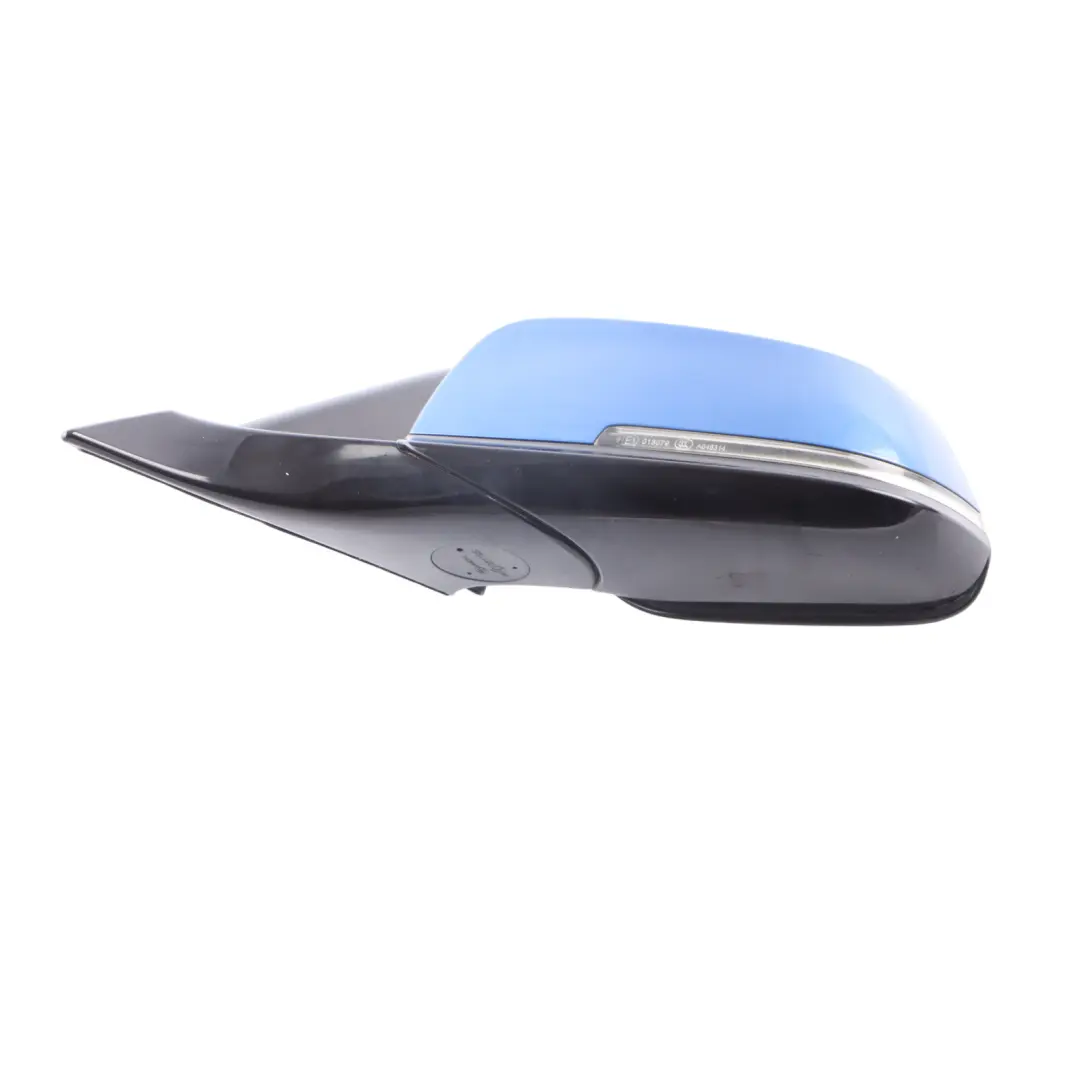 BMW F20 Left Heated Wing Mirror N/S High Gloss Estoril Blau Blue B45 - SKU RHD-7242779-EB1 - Part number 7242779