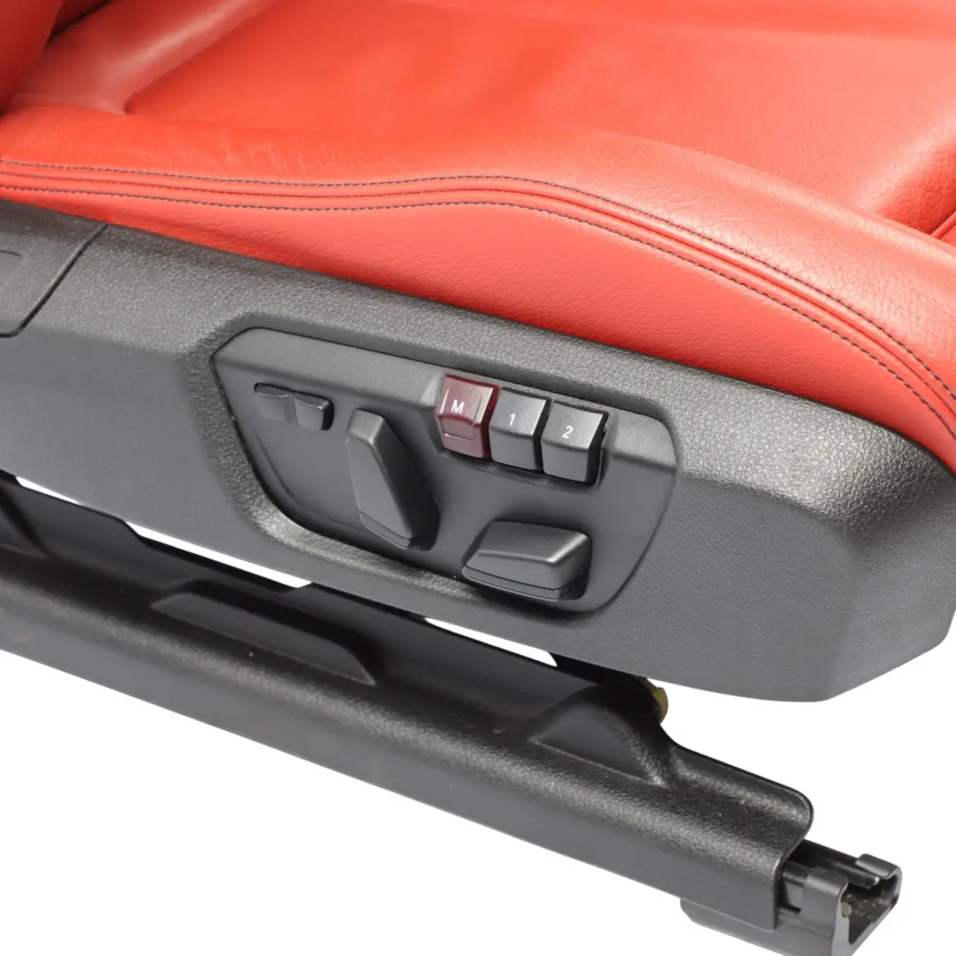 Front Right O/S Sport Heated Memory Leather Dakota Coral Red to BMW F22 Coupe Seat with Part number 7319598 BMW F22 Coupe Seat Front Right O/S Sport Heated Memory Leather Dakota Coral Red - SKU RHD-7319598-2 - Part number 7319598
