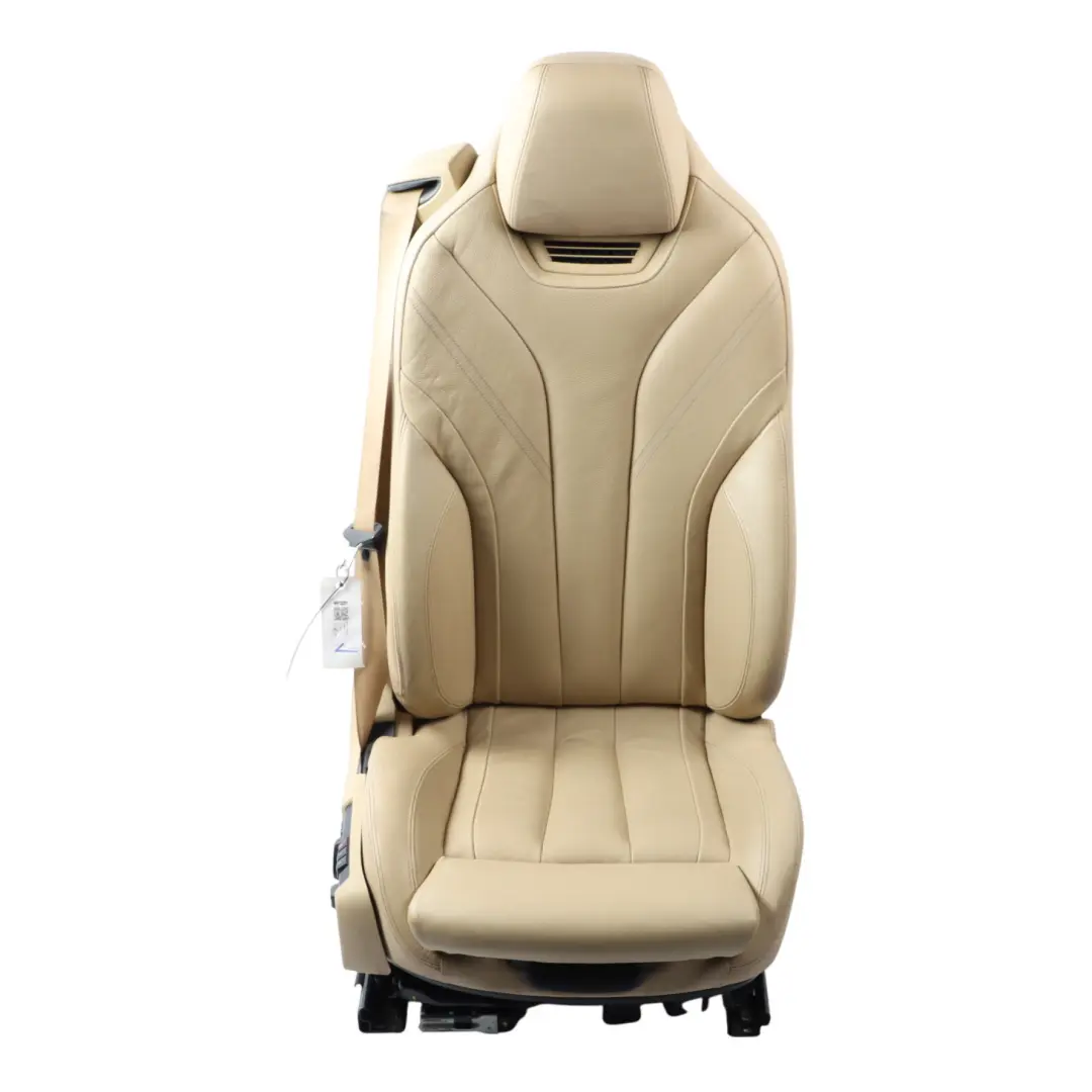 Front Right O/S Heated Leather Dakota Beige Exclusive Seam to BMW F33 Sport Seat with Part number 7340012 BMW F33 Sport Seat Front Right O/S Heated Leather Dakota Beige Exclusive Seam - SKU RHD-7340012-1 - Part number 7340012