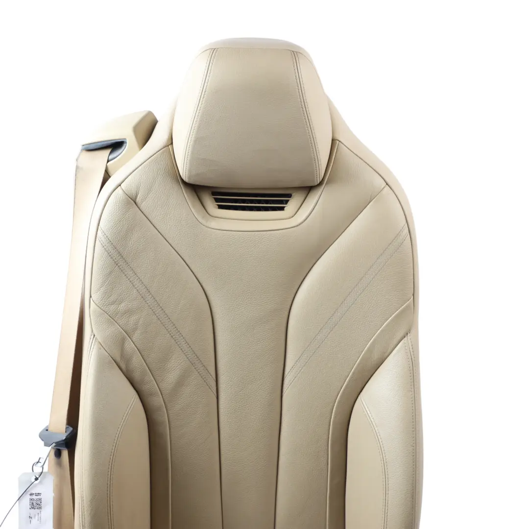 Front Right O/S Heated Leather Dakota Beige Exclusive Seam to BMW F33 Sport Seat with Part number 7340012 BMW F33 Sport Seat Front Right O/S Heated Leather Dakota Beige Exclusive Seam - SKU RHD-7340012-1 - Part number 7340012