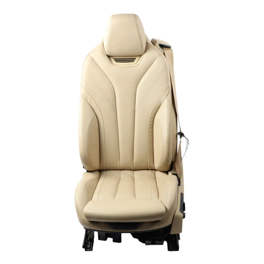 Front Left N/S Heated Leather Dakota Beige Exclusive Seam to BMW F33 Sport Seat with Part number 7340013 BMW F33 Sport Seat Front Left N/S Heated Leather Dakota Beige Exclusive Seam - SKU RHD-7340013-1 - Part number 7340013