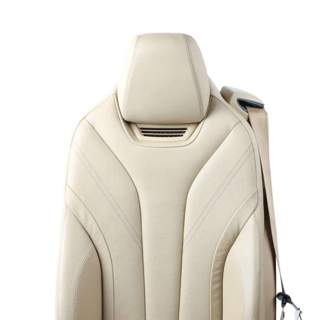 Front Left N/S Heated Leather Dakota Beige Exclusive Seam to BMW F33 Sport Seat with Part number 7340013 BMW F33 Sport Seat Front Left N/S Heated Leather Dakota Beige Exclusive Seam - SKU RHD-7340013-1 - Part number 7340013