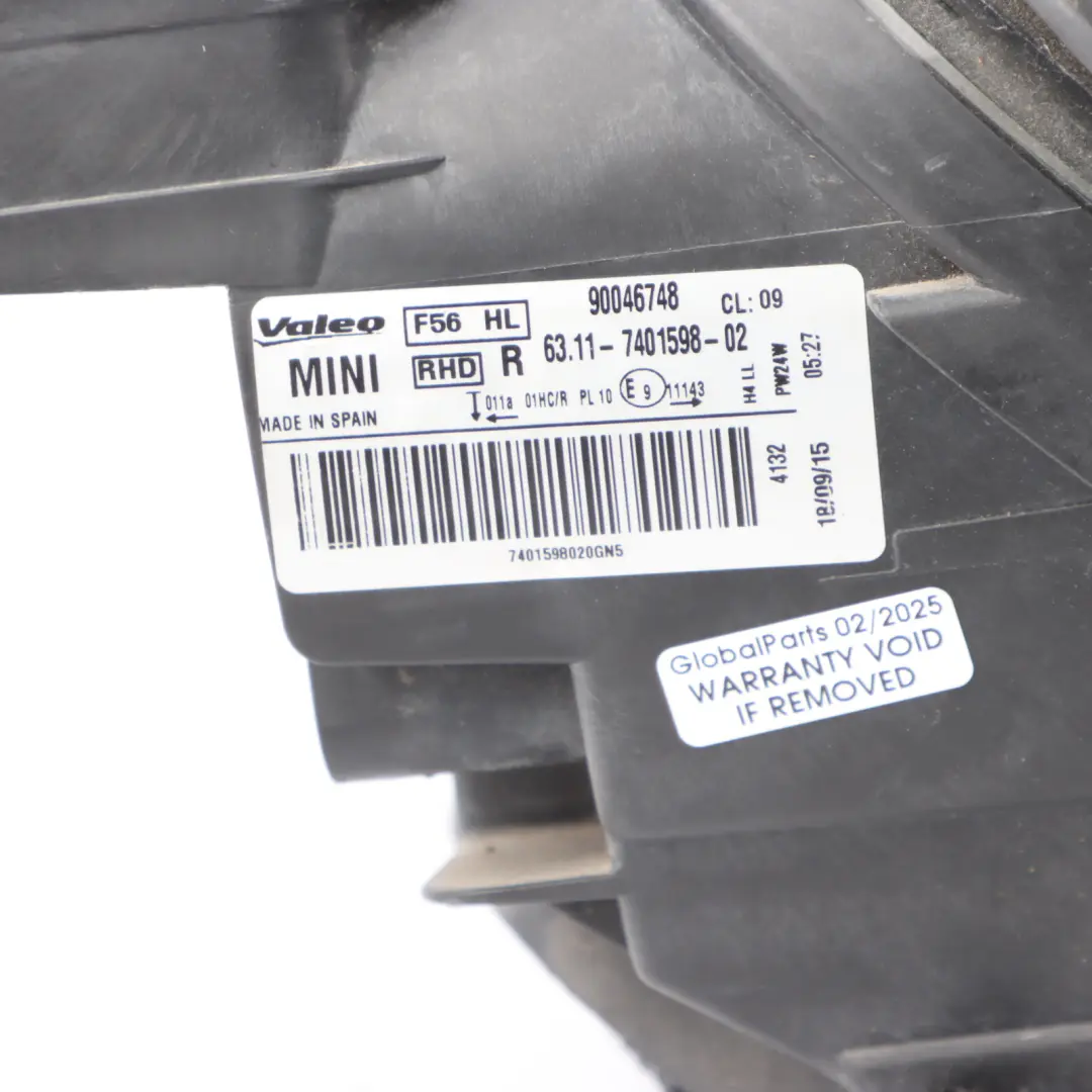 Headlight Headlamp Lamp Turn Indicator Yellow Right O/S to Mini Cooper F55 F56 F57 with Part number 7401598 Mini Cooper F55 F56 F57 Headlight Headlamp Lamp Turn Indicator Yellow Right O/S - SKU rhd-7401598-1 - Part number 7401598