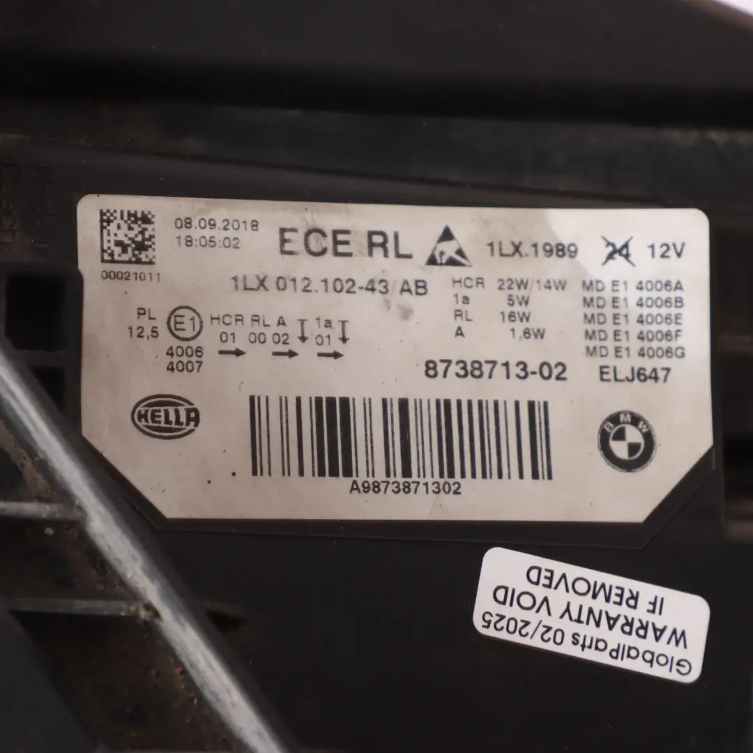 Left Headlamp BMW F30 F31 LCI LED Technology Light Front N/S to with Part number 7419631 Left Headlamp BMW F30 F31 LCI LED Technology Light Front N/S - SKU rhd-7419631 - Part number 7419631