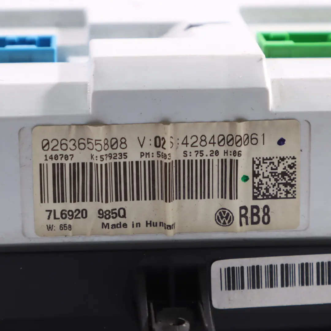 7L Instrument Cluster Speedo Clocks Diesel Automatic to VW Touareg with Part number 7L6920985Q VW Touareg 7L Instrument Cluster Speedo Clocks Diesel Automatic - SKU RHD-7L6920985Q - Part number 7L6920985Q