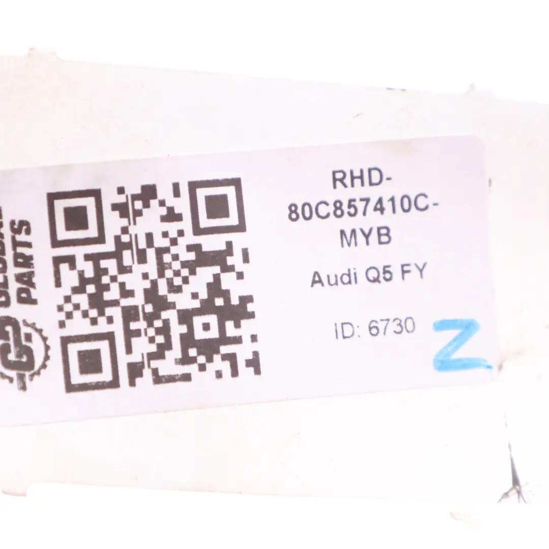 Audi Q5 FY Door Wing Mirror Heated Right O/S Mythical Black - Y9T - SKU RHD-80C857410C-MYB - Part number 80C857410C