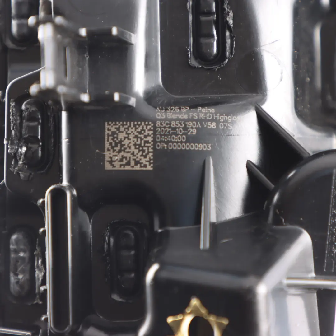 Dashboard Trim Panel Right Driver Side Headlight Switch to Audi Q3 F3 with Part number 83C853190A Audi Q3 F3 Dashboard Trim Panel Right Driver Side Headlight Switch - SKU RHD-83C853190A - Part number 83C853190A