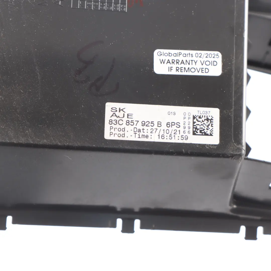 Audi Q3 SQ3 RSQ3 F3 Ashtray Centre Console Insert Storage - SKU RHD-83C857925B - Part number 83C857925B