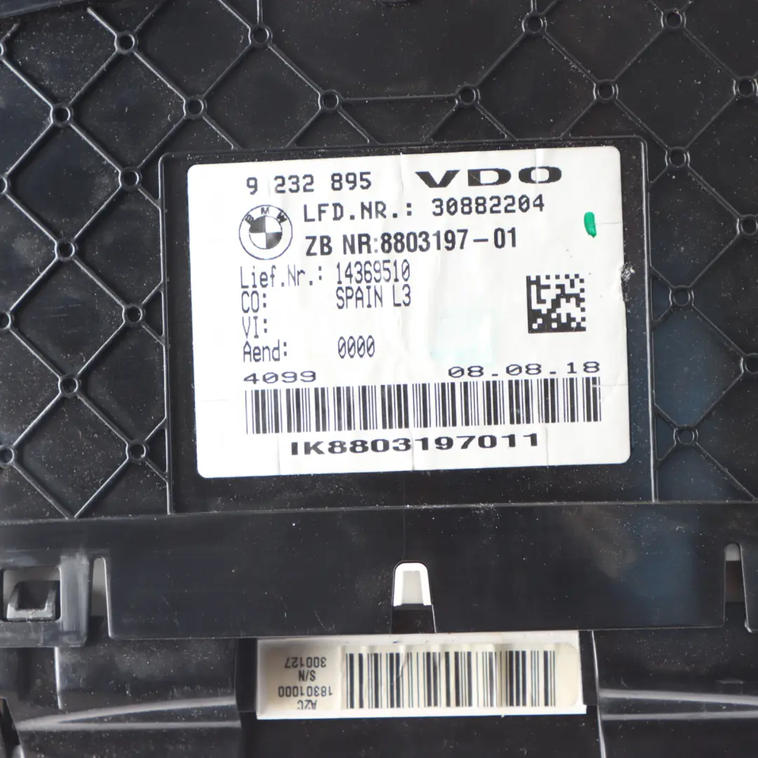 Instrument Cluster BMW F30 F31 F34 Diesel Speedo Meter Clocks Automatic to with Part number 8803197 Instrument Cluster BMW F30 F31 F34 Diesel Speedo Meter Clocks Automatic - SKU RHD-8803197 - Part number 8803197