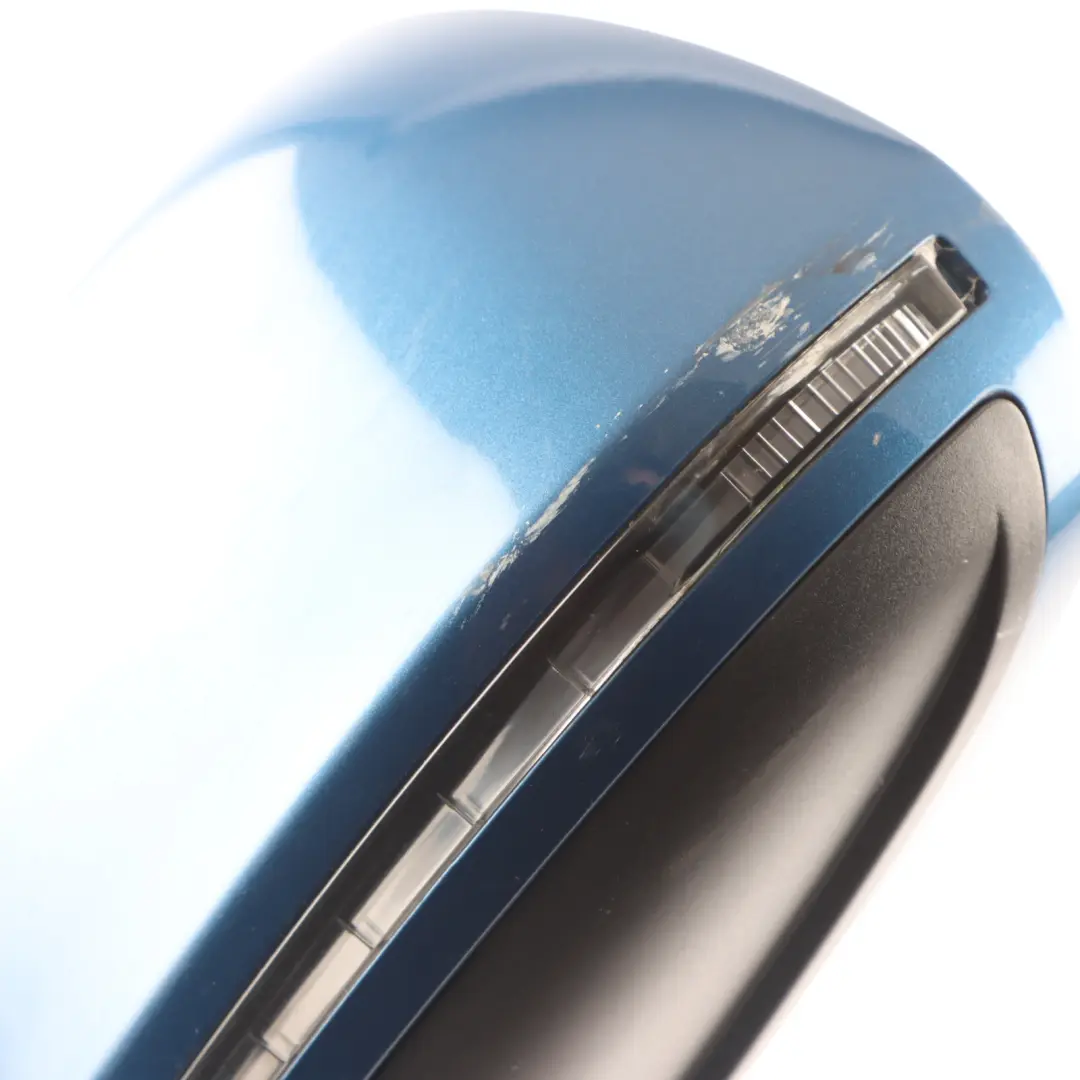 Audi A3 8P Wing Mirror Glass Door Left N/S Aruba Blue Pearl - X5V - SKU RHD-8P2858531EB-ARB - Part number 8P2858531EB