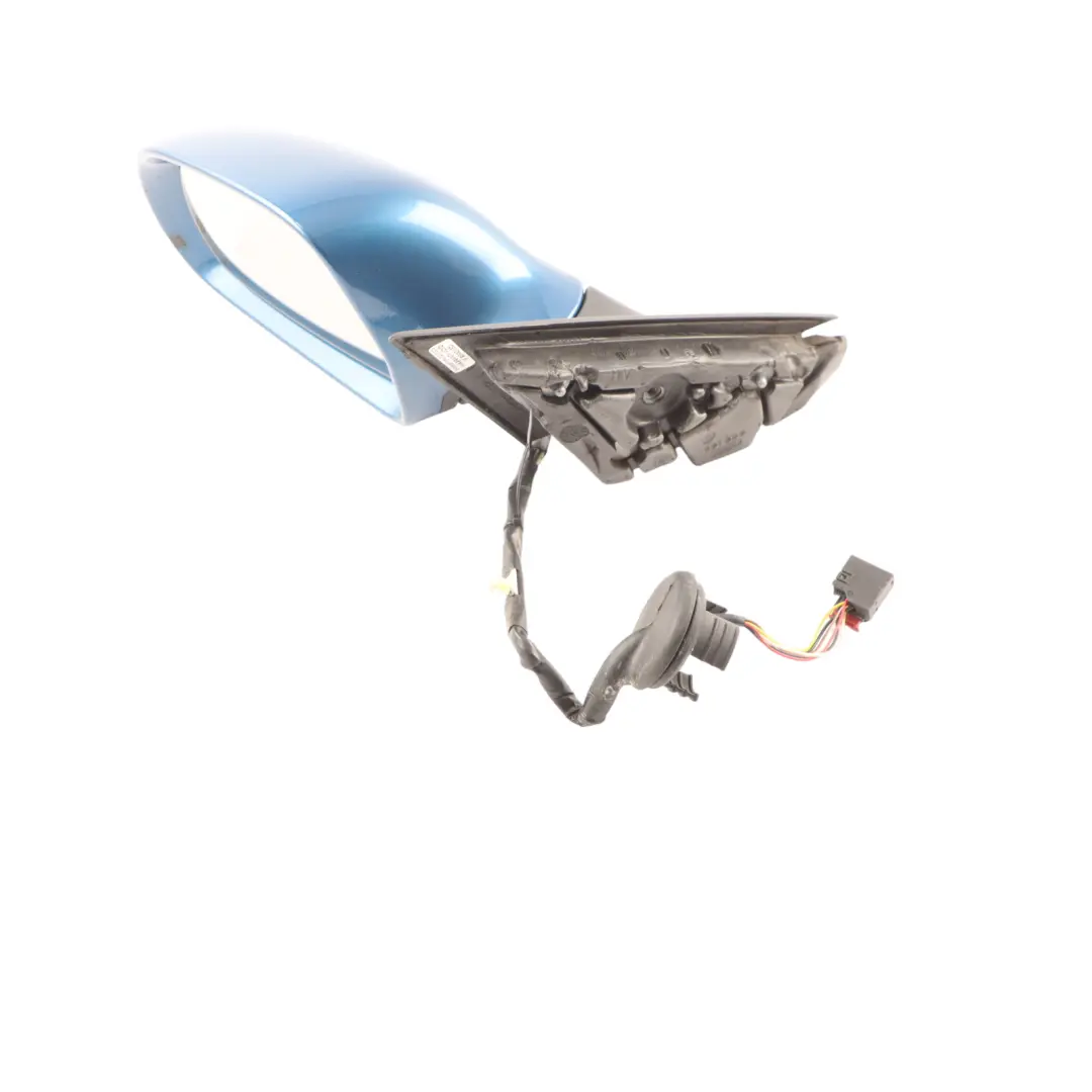 Audi A3 8P Wing Mirror Glass Door Left N/S Aruba Blue Pearl - X5V - SKU RHD-8P2858531EB-ARB - Part number 8P2858531EB