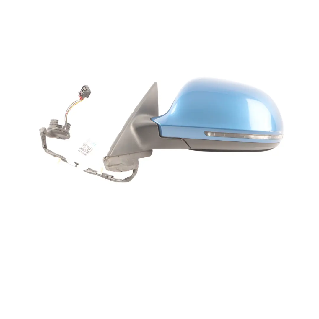 Audi A3 8P Wing Mirror Glass Door Left N/S Aruba Blue Pearl - X5V - SKU RHD-8P2858531EB-ARB - Part number 8P2858531EB