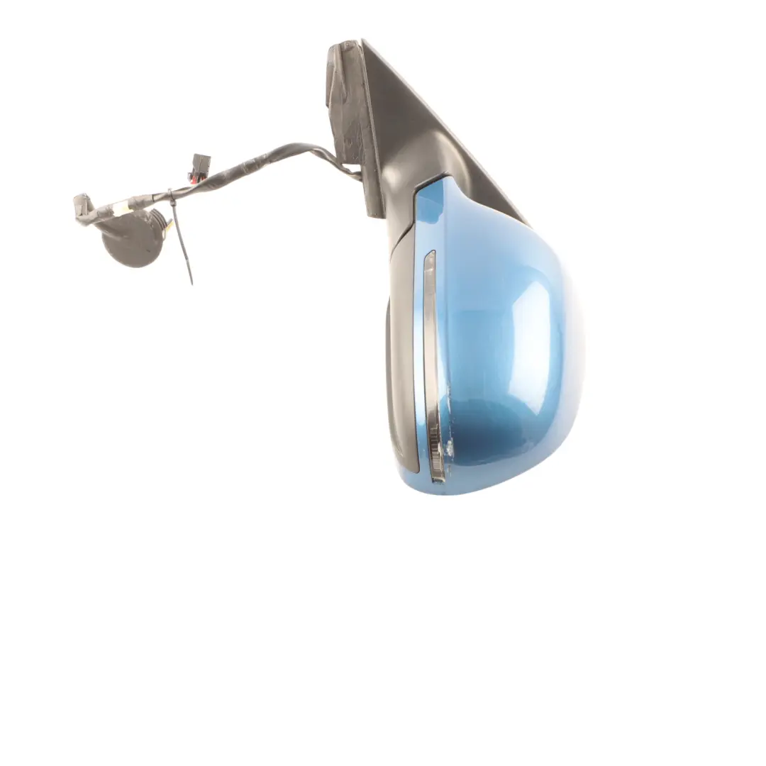 Audi A3 8P Wing Mirror Glass Door Left N/S Aruba Blue Pearl - X5V - SKU RHD-8P2858531EB-ARB - Part number 8P2858531EB