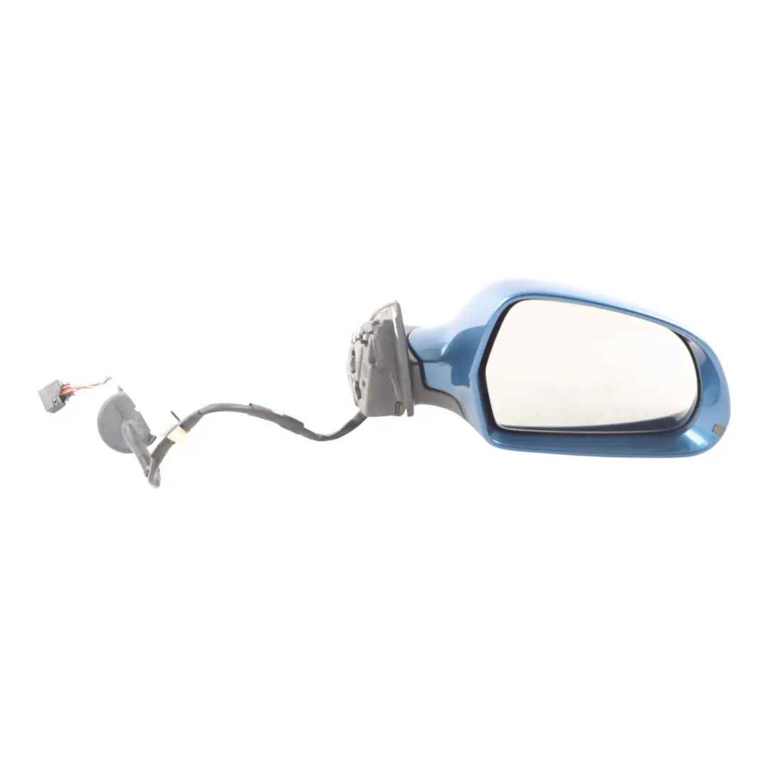 Audi A3 8P Wing Mirror Glass Door Right O/S Aruba Blue Pearl - X5V - SKU RHD-8P2858532EB-ARB - Part number 8P2858532EB