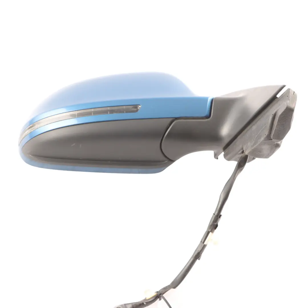 Audi A3 8P Wing Mirror Glass Door Right O/S Aruba Blue Pearl - X5V - SKU RHD-8P2858532EB-ARB - Part number 8P2858532EB