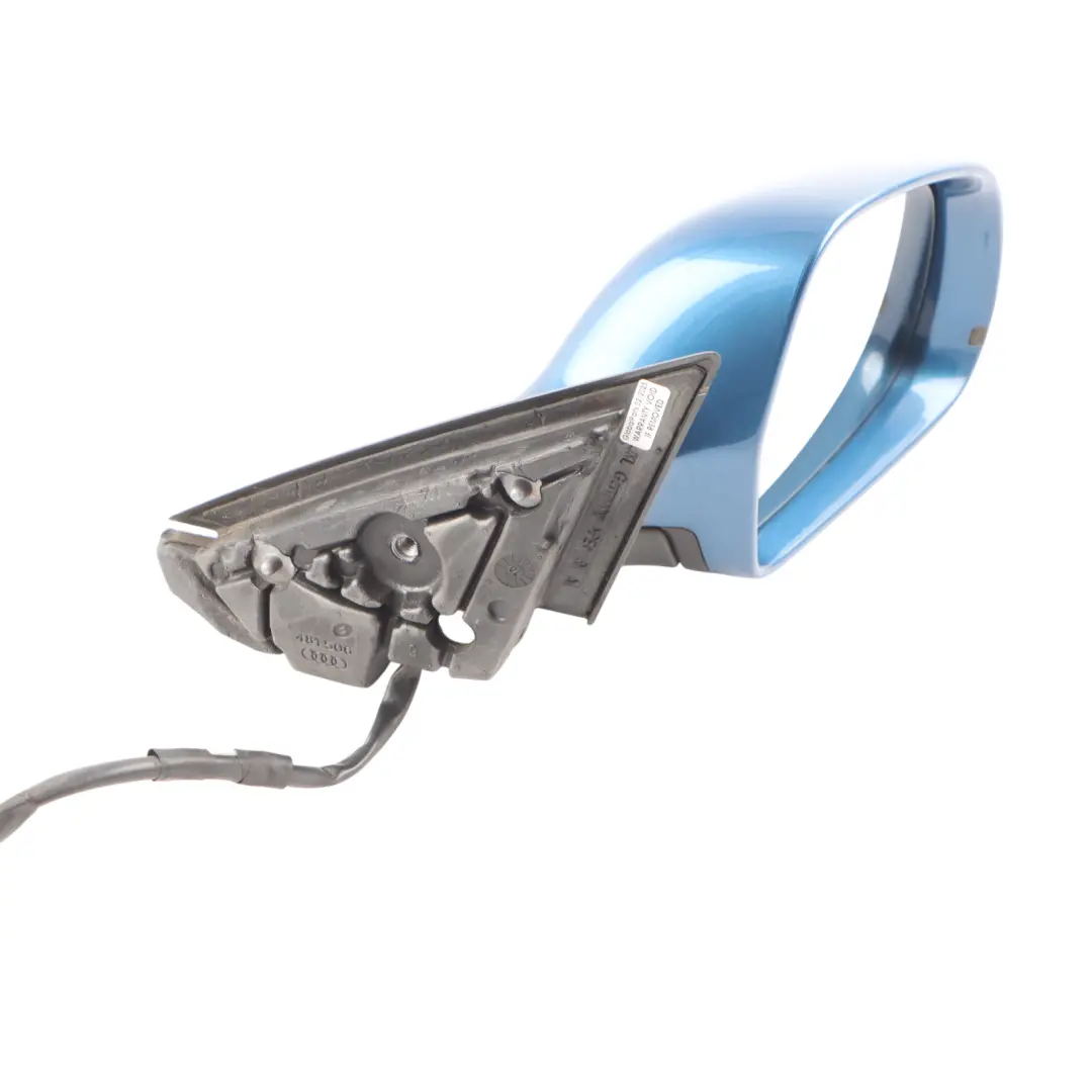 Audi A3 8P Wing Mirror Glass Door Right O/S Aruba Blue Pearl - X5V - SKU RHD-8P2858532EB-ARB - Part number 8P2858532EB