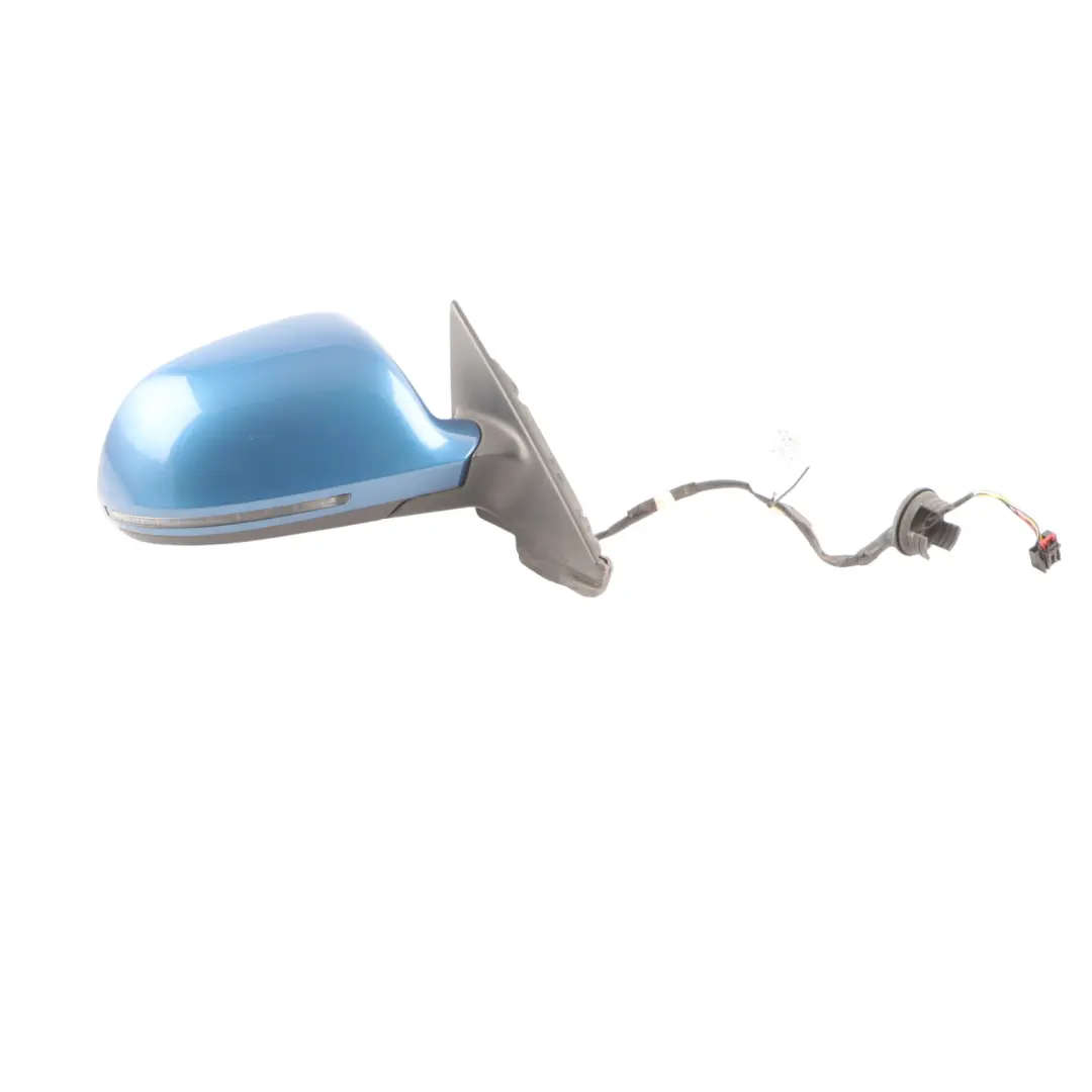 Audi A3 8P Wing Mirror Glass Door Right O/S Aruba Blue Pearl - X5V - SKU RHD-8P2858532EB-ARB - Part number 8P2858532EB