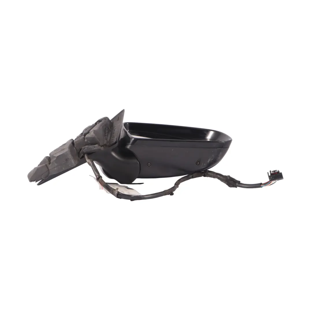 Audi A3 8P Front Electric Wing Mirror Right O/S Brilliant Black Y9B - SKU RHD-8P2858532H-BBL - Part number 8P2858532H