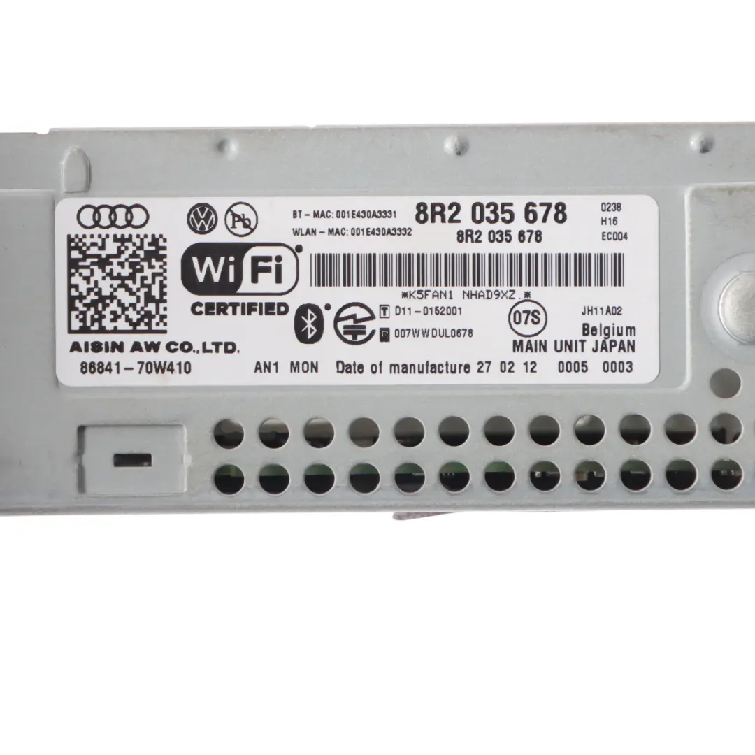 Dashboard Reader Navi MMI DVD CD Player Head Unit to Audi A4 B8 with Part number 8R2035678 Audi A4 B8 Dashboard Reader Navi MMI DVD CD Player Head Unit - SKU RHD-8R2035678 - Part number 8R2035678