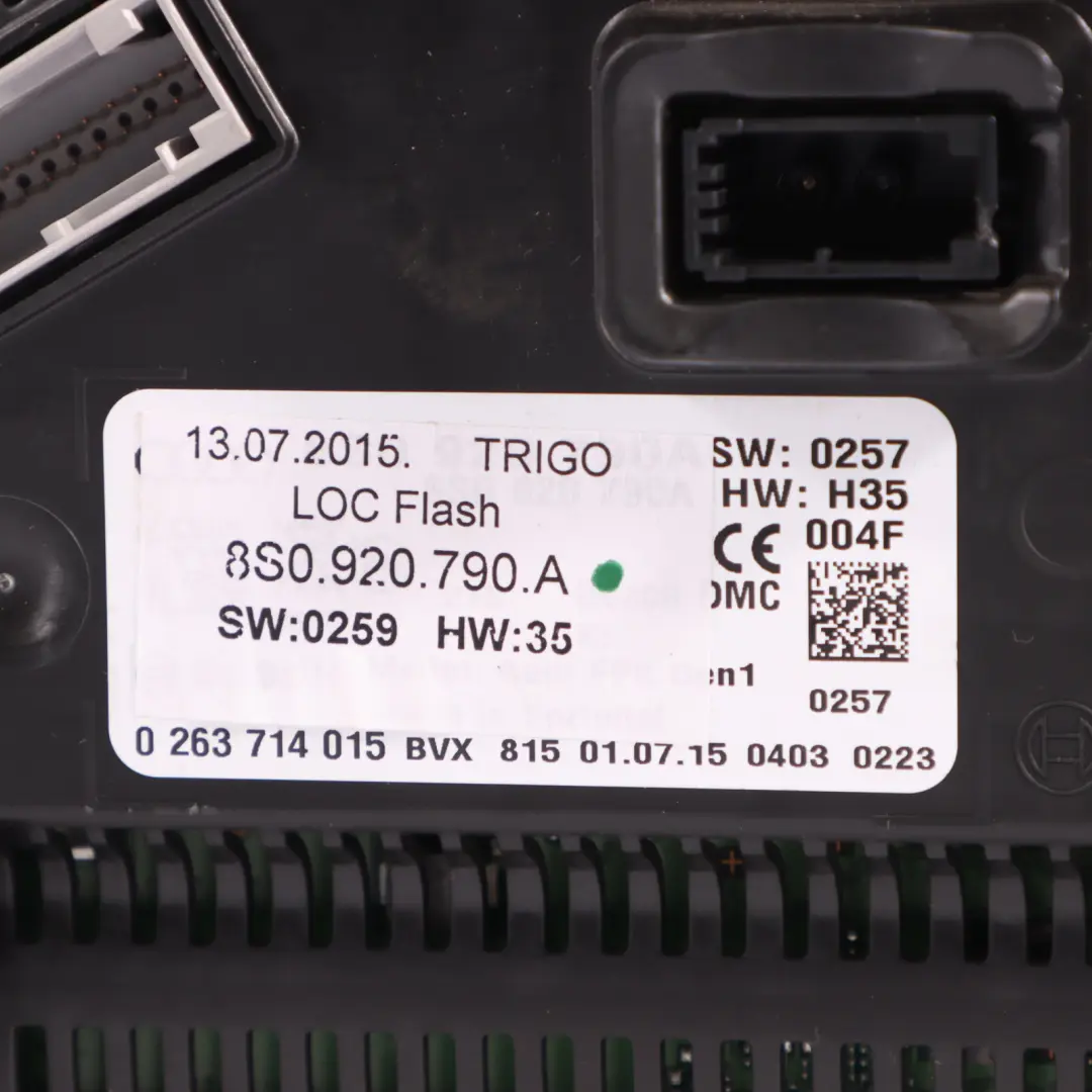 Virtual Instrument Cluster Speedo Clocks Automatic to Audi TT FV Petrol with Part number 8S0920790 Audi TT FV Petrol Virtual Instrument Cluster Speedo Clocks Automatic - SKU RHD-8S0920790 - Part number 8S0920790