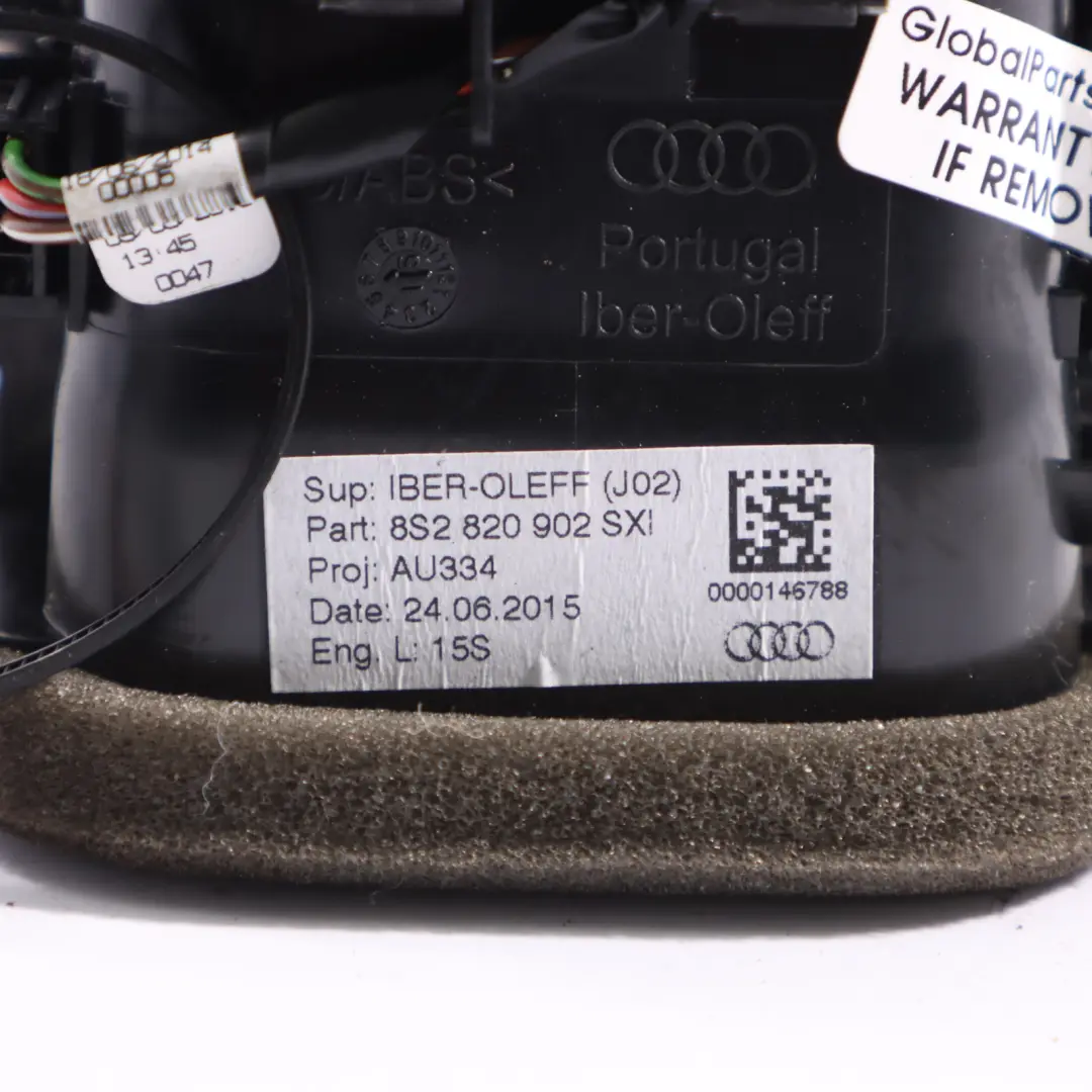 Dashboard Dash Heater Air Vent Right O/S to Audi TT FV with Part number 8S2820902 Audi TT FV Dashboard Dash Heater Air Vent Right O/S - SKU RHD-8S2820902 - Part number 8S2820902