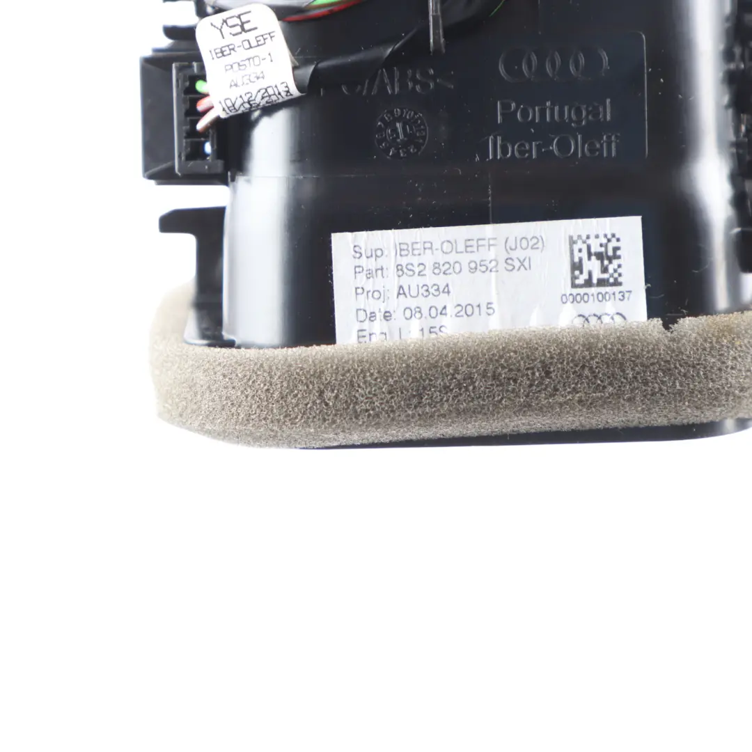 Audi TT FV Dashboard Dash Heater Air Vent Centre Right O/S - SKU RHD-8S2820952-1 - Part number 8S2820952