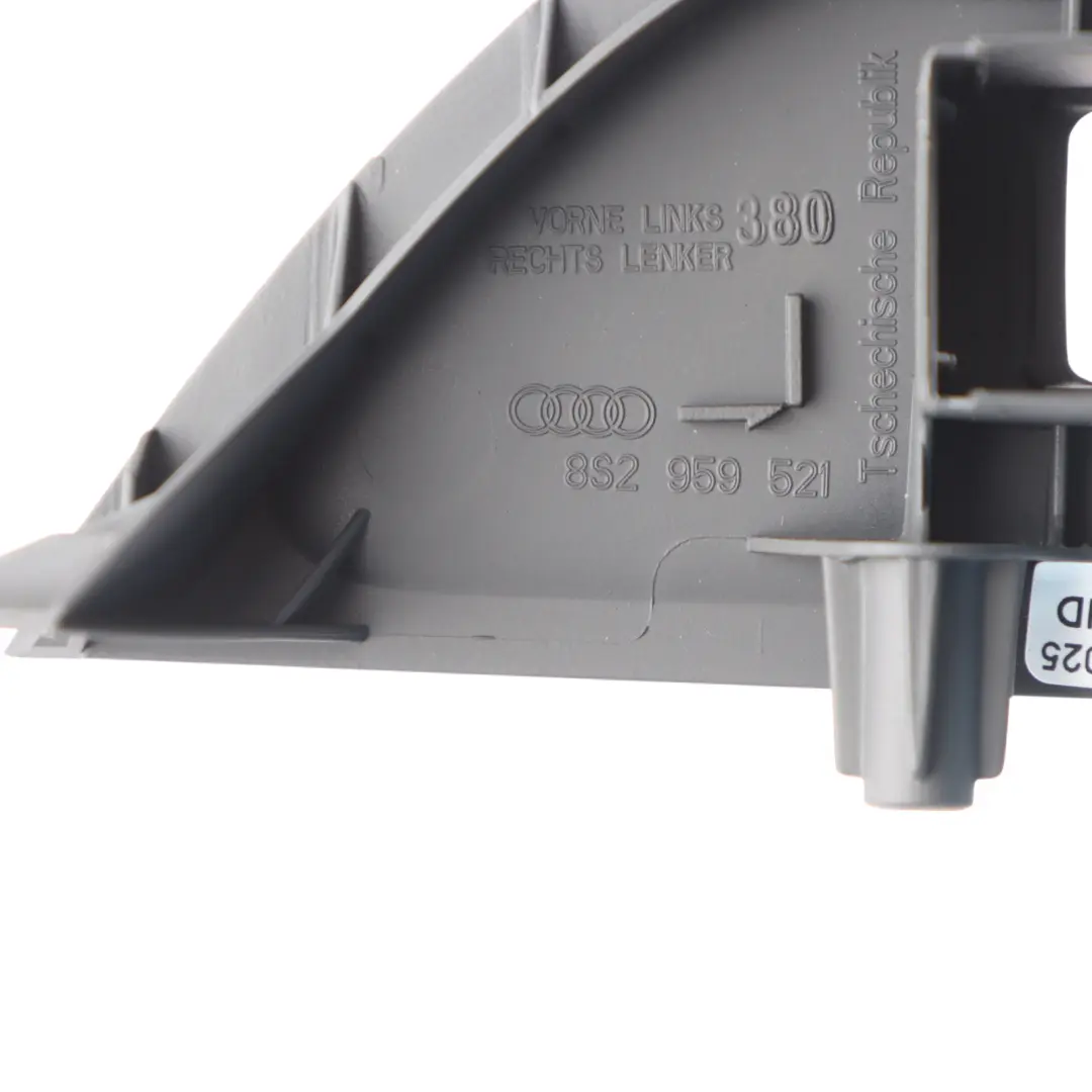 8S Front Door Card Arm Rest Switch Trim Cover Panel Left N/S to Audi TT with Part number 8S2959521 Audi TT 8S Front Door Card Arm Rest Switch Trim Cover Panel Left N/S - SKU RHD-8S2959521 - Part number 8S2959521