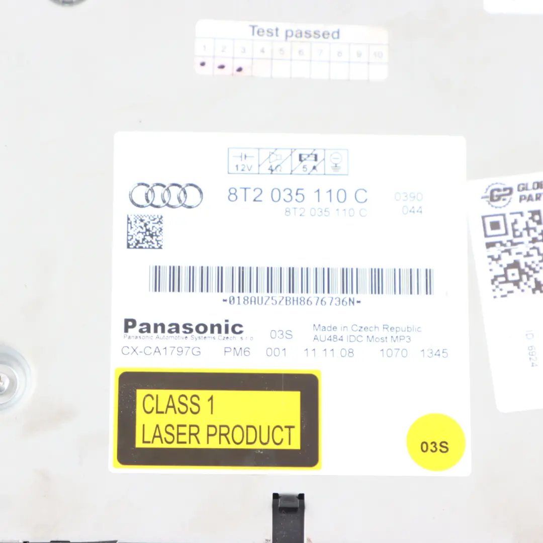 Audi A4 B8 Disc CD Changer Player Reader System ESP Switch - SKU RHD-8T2035110C - Part number 8T2035110C