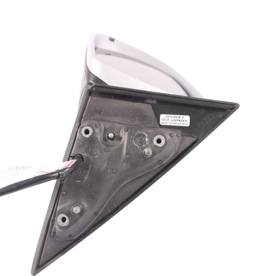 Audi S5 8T Front Door Wing Mirror Base Left N/S Ice Silver X7W - SKU RHD-8T2857409D-ICS - Part number 8T2857409D