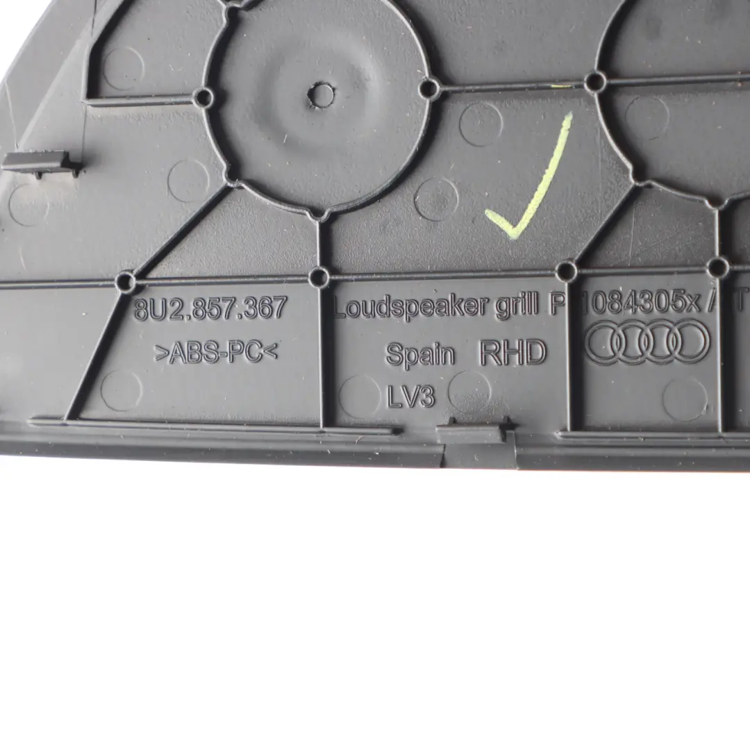Dashboard Middle Centre Speaker Grille Cover Trim Panel to Audi Q3 8U with Part number 8U2857367 Audi Q3 8U Dashboard Middle Centre Speaker Grille Cover Trim Panel - SKU RHD-8U2857367 - Part number 8U2857367