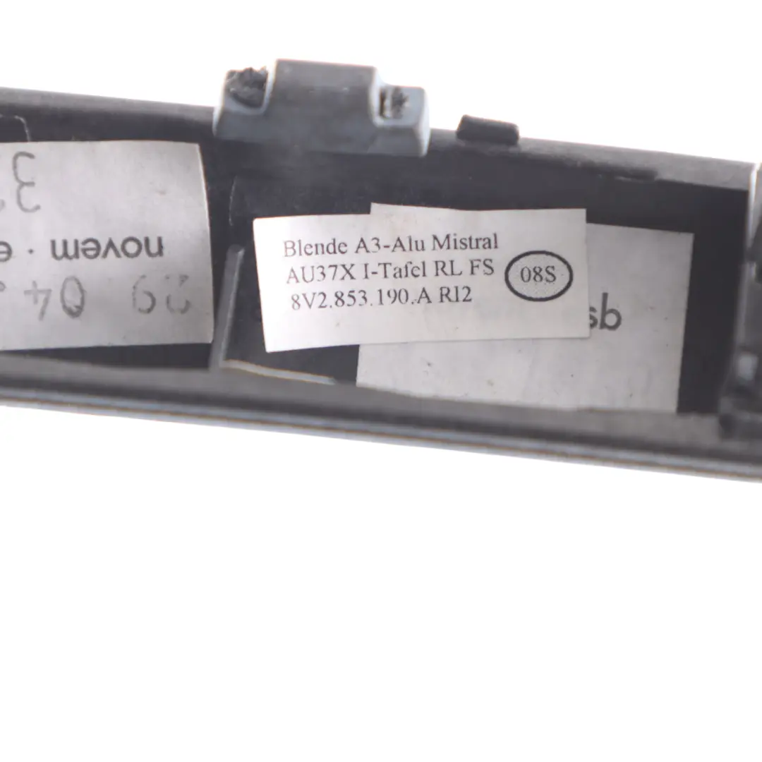 Front Dashboard Trim Cover Right Driver Side Trim Strip to Audi A3 8V with Part number 8V2853190A Audi A3 8V Front Dashboard Trim Cover Right Driver Side Trim Strip - SKU RHD-8V2853190A - Part number 8V2853190A