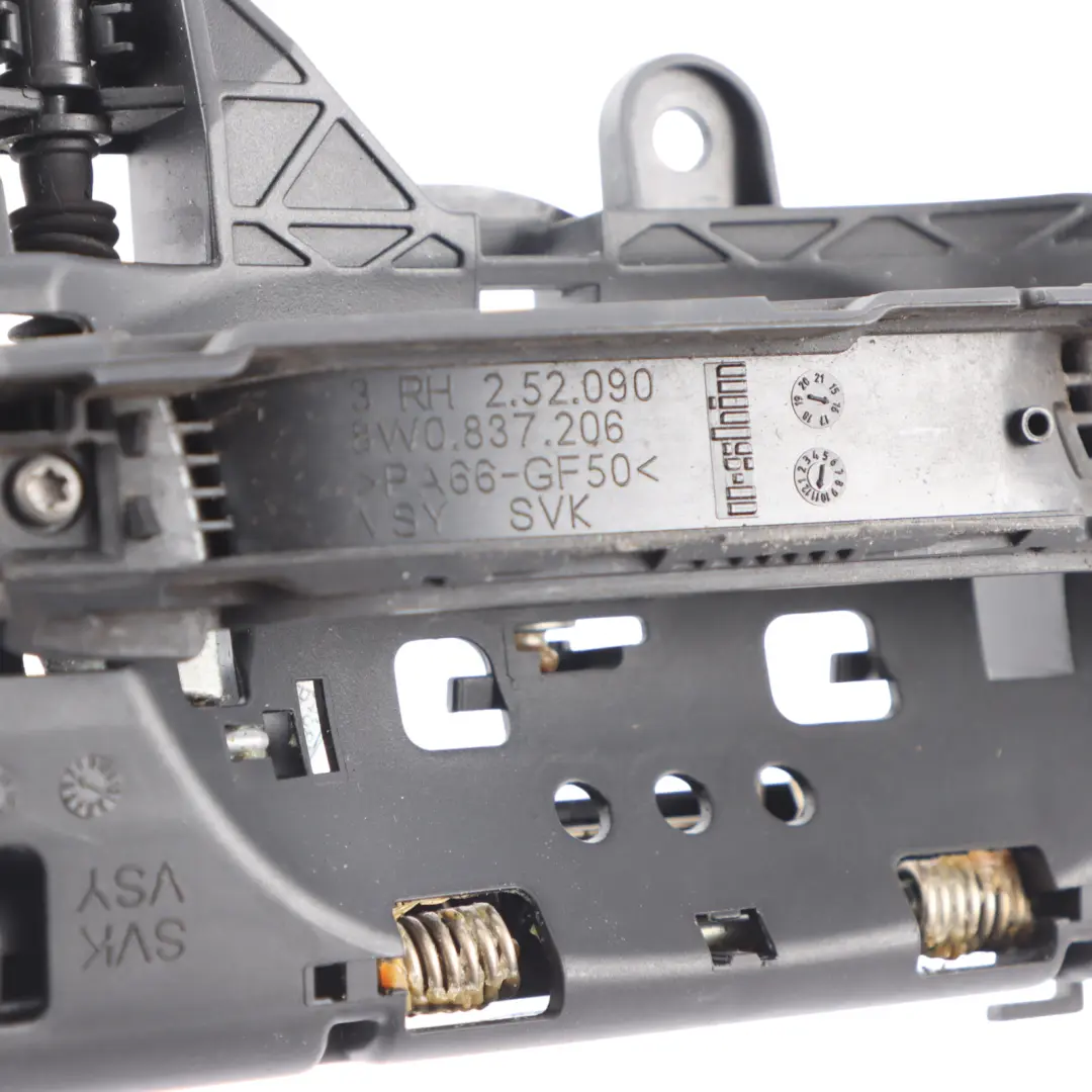 Door Grab Handle Front Right O/S Daytona Grey Pearl Effect - Z7S to Audi A4 B9 with Part number 8W2837240 Audi A4 B9 Door Grab Handle Front Right O/S Daytona Grey Pearl Effect - Z7S - SKU RHD-8W2837240-DGR - Part number 8W2837240