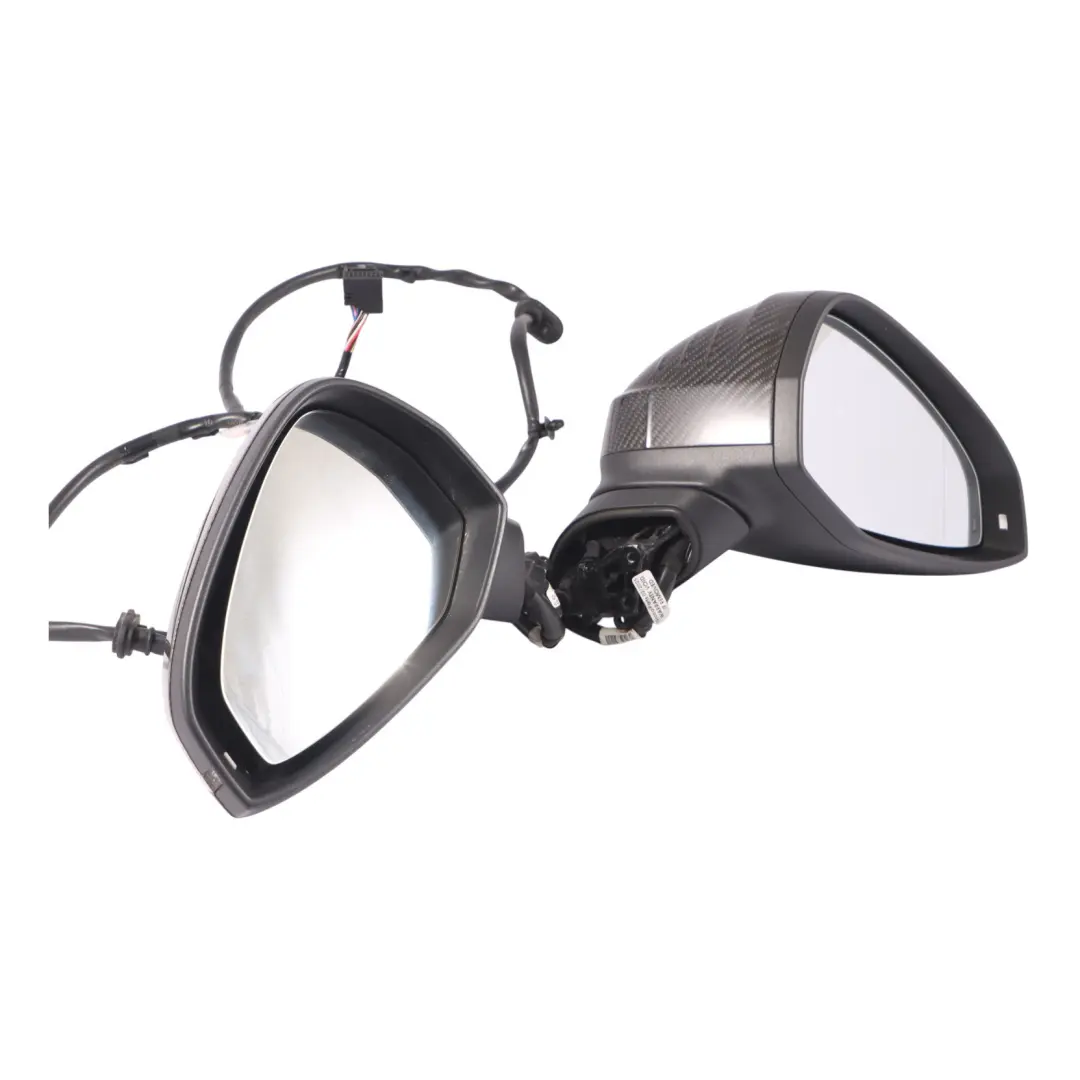 Audi A5 F5 Exterior Door Wing Mirror Left Right N/O/S Carbon Set - SKU RHD-8W8857409Q-CARBON-SET - Part number 8W8857409Q