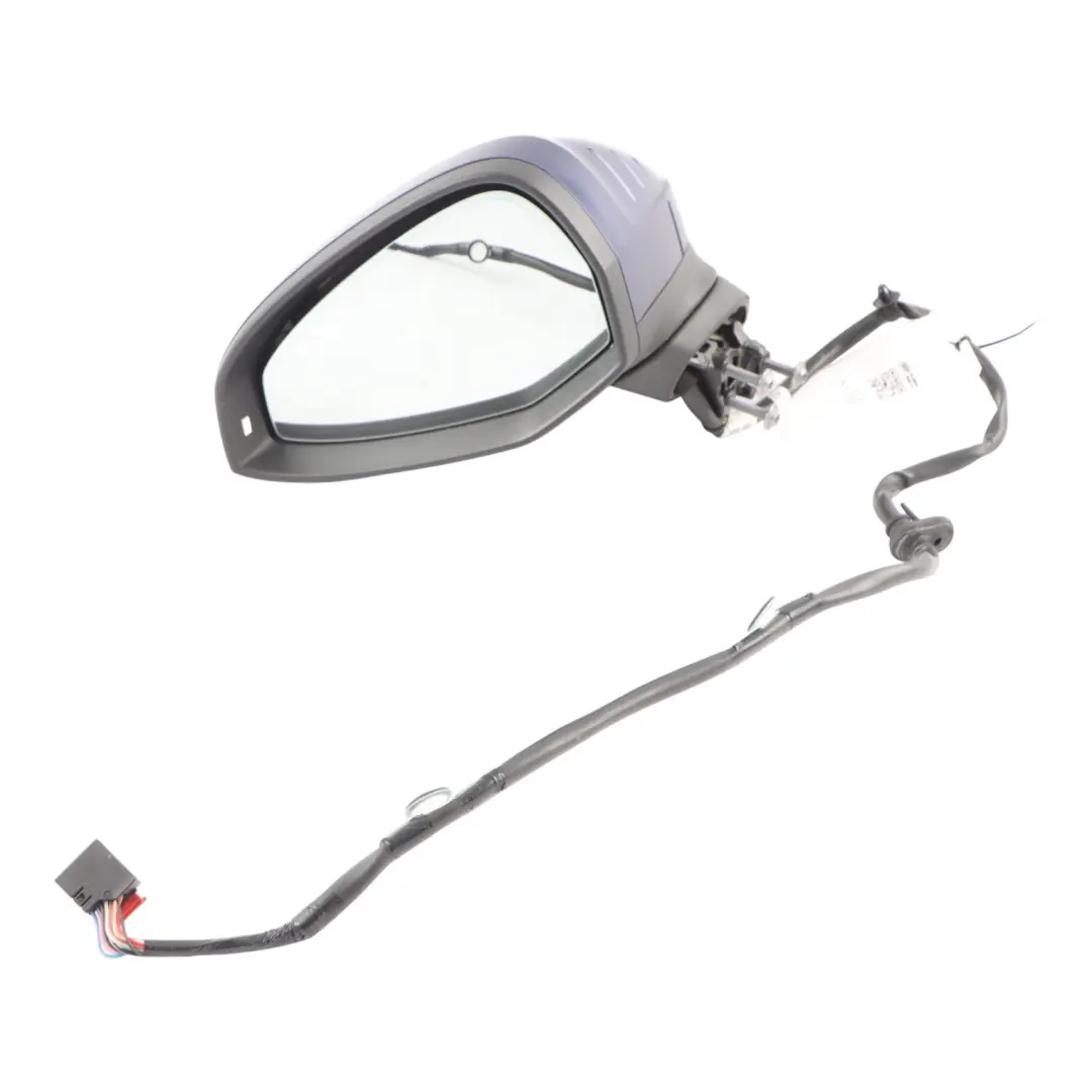Audi A5 F5 Front Mirror Wing Door Electric Power Left N/S Navara Blue - H5X - SKU RHD-8W8857409Q-NAB - Part number 8W8857409Q