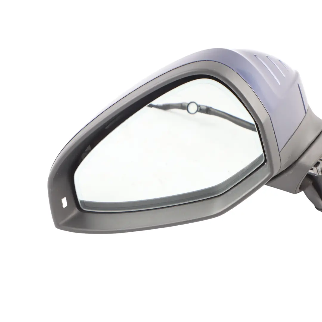 Audi A5 F5 Front Mirror Wing Door Electric Power Left N/S Navara Blue - H5X - SKU RHD-8W8857409Q-NAB - Part number 8W8857409Q
