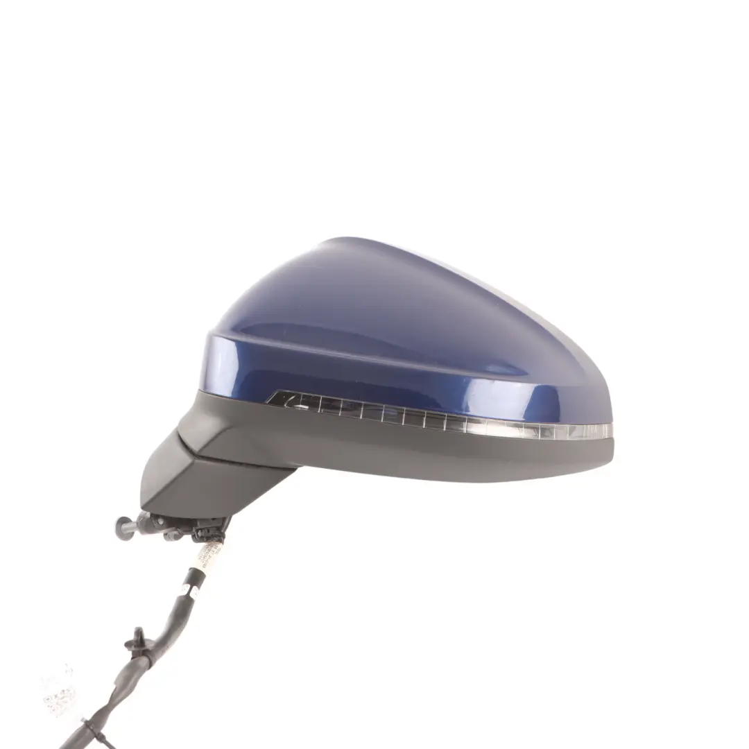 Audi A5 F5 Front Mirror Wing Door Electric Power Left N/S Navara Blue - H5X - SKU RHD-8W8857409Q-NAB - Part number 8W8857409Q